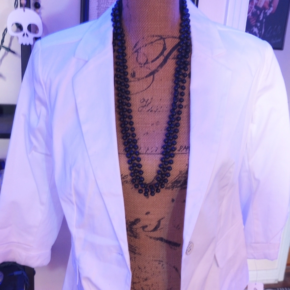 dressbarn Jackets & Blazers - Dressbarn Elegant White Blazer 3/4 Sleeve